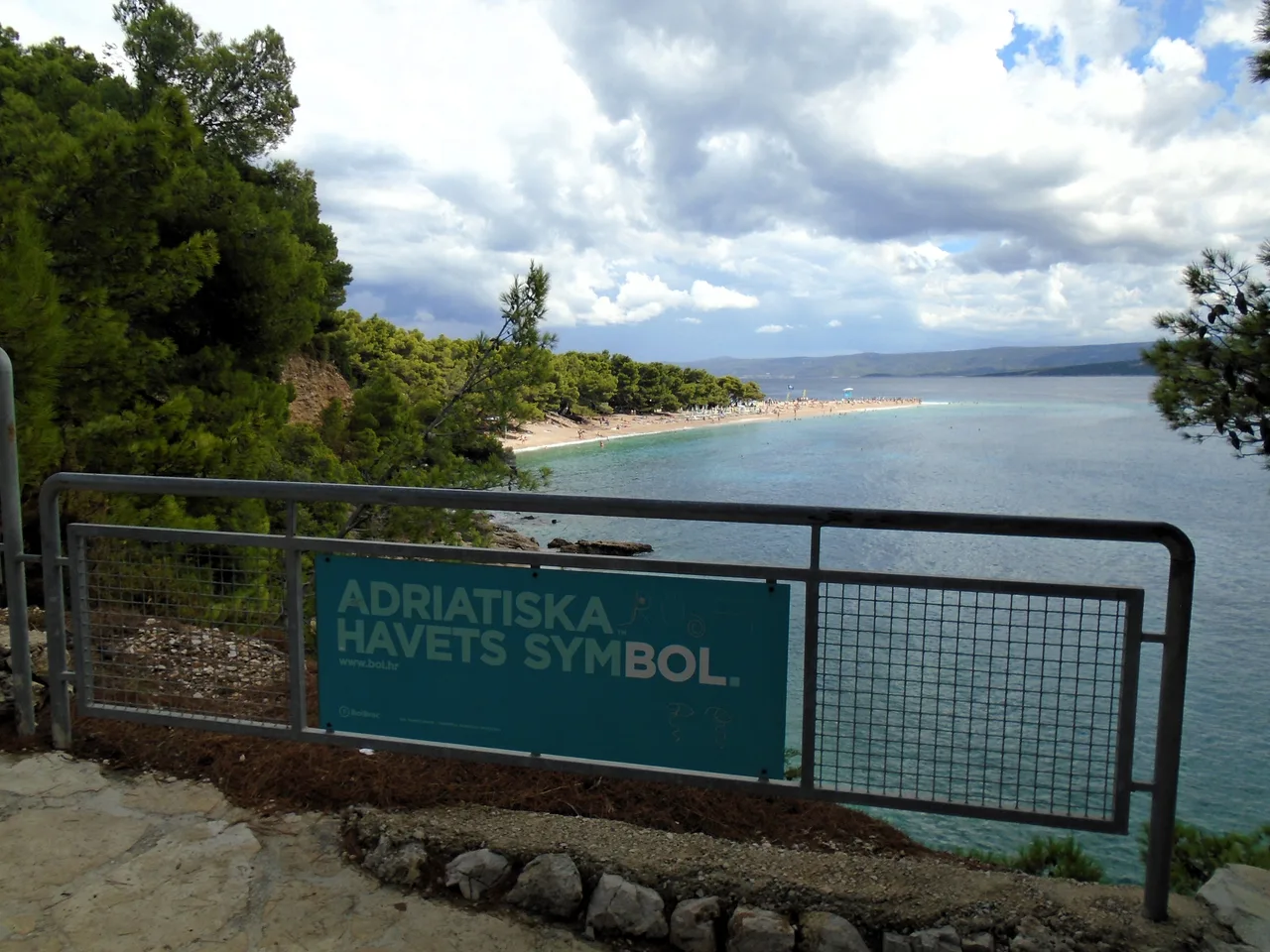The Zlatni Rat spit on Brač island reaching into a warm turquoise Adriatic
